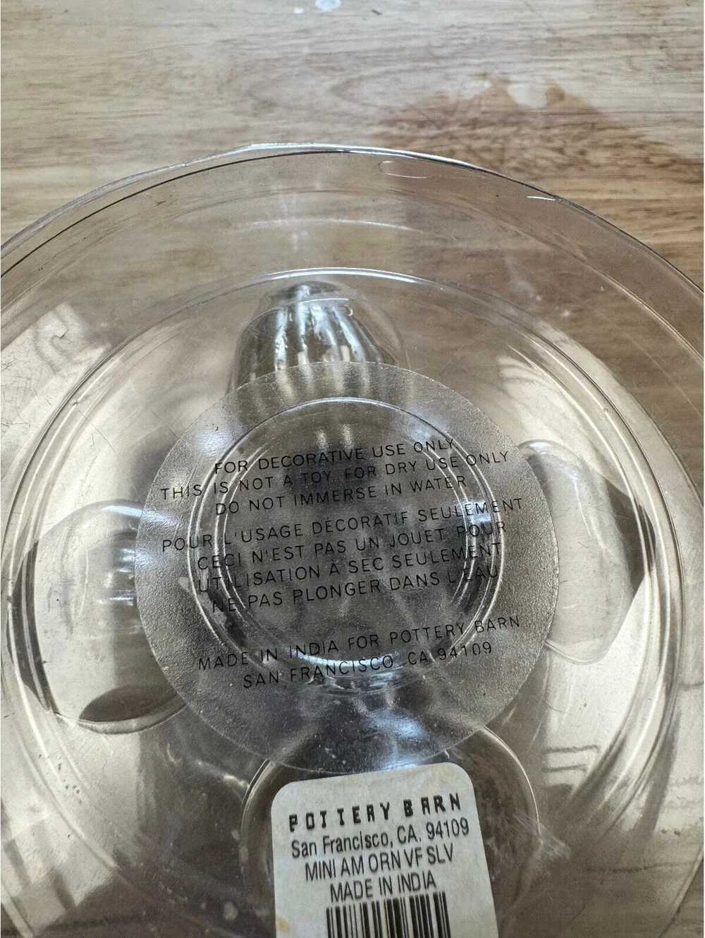 Pottery Barn Antique Mercury Mini Silver Glass Ornaments Set of 12